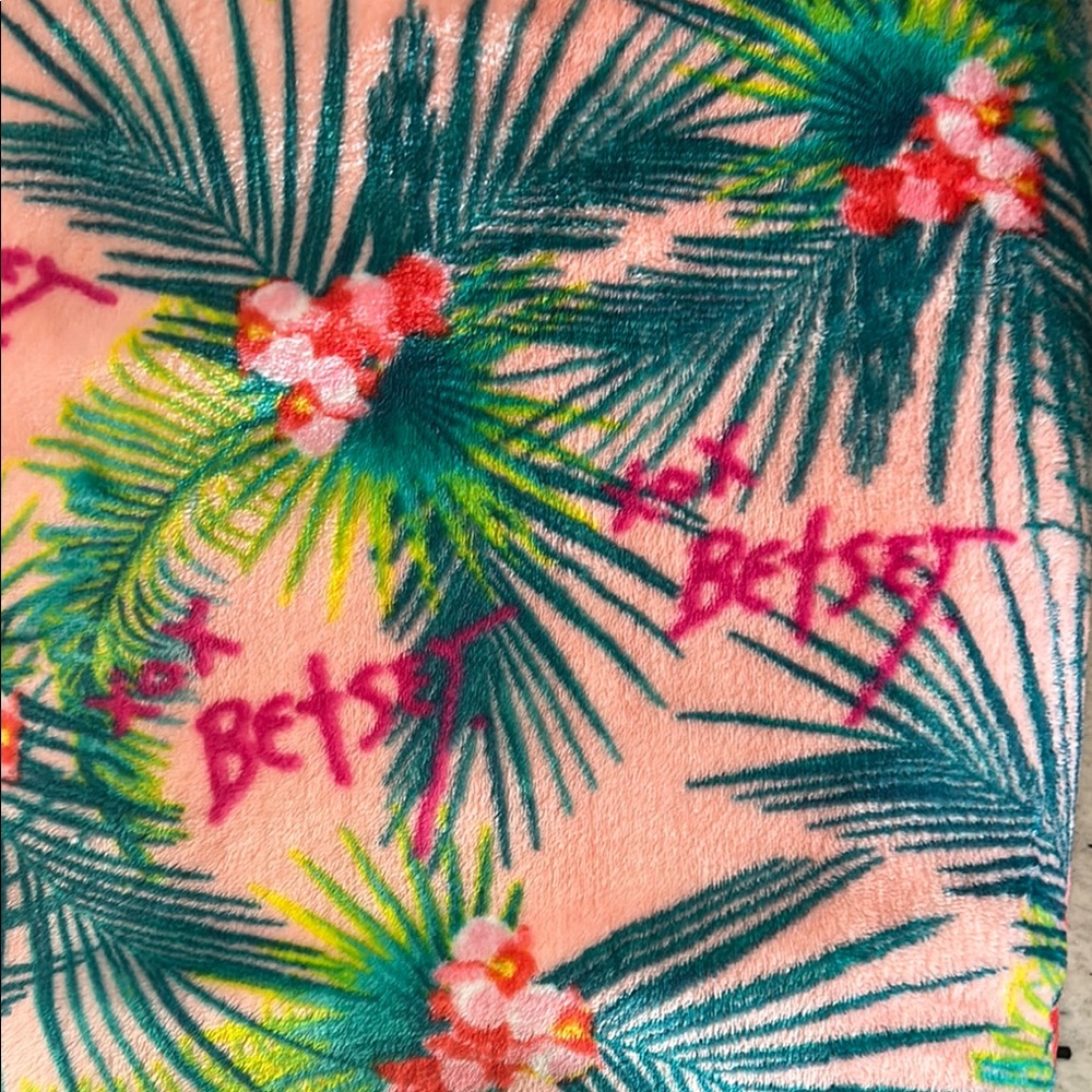 Betsey Johnson Pink Tropical Palm Fabric